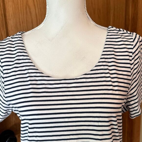 TOMMY BAHAMA Striped Floral Sunset Shadow T-Shirt Short Sleeve Dress - Picture 4 of 10